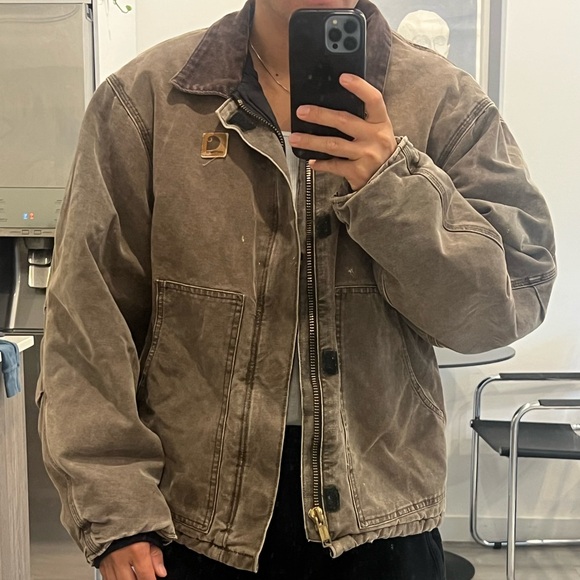 Vintage Carhartt Detroit Jacket – Brown, Size XL Regular - Picture 1 of 6